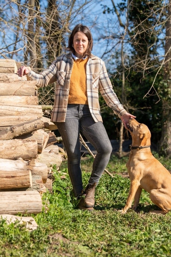 Emily Norton and her dog.